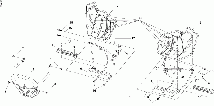    DS 250, CE, 2006 - Front   Footrests