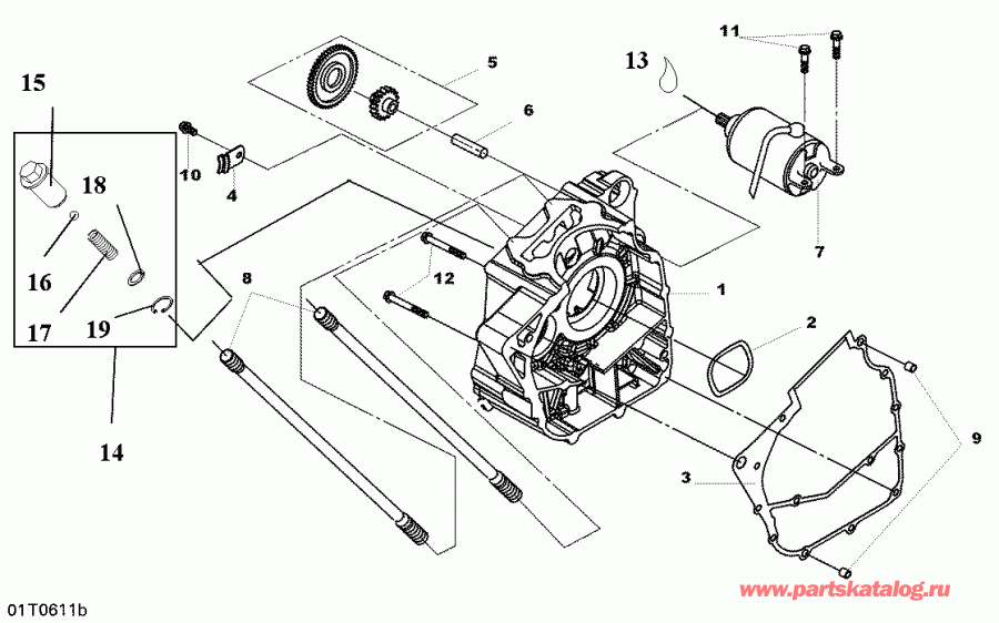    DS 250 NA / Inter, 2006 - Right Crankcase Half