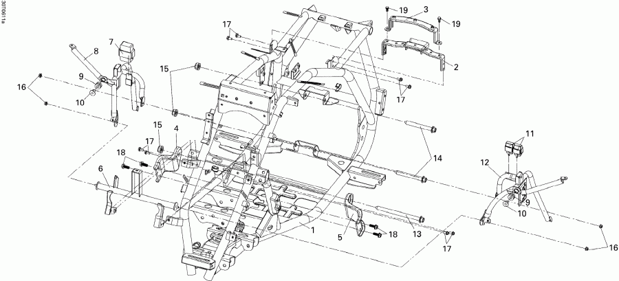 ATV Bombardier DS 250 NA / Inter, 2006 - Frame, System