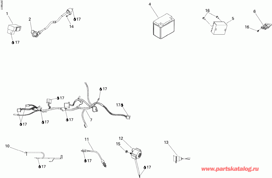   DS 250 NA / Inter, 2006  - Electrical Components