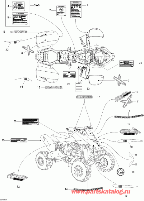   DS 650 X, 2006 - Decals