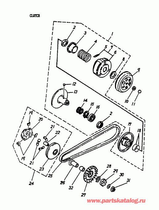  BRP  Mini DS 50 2-strokes, 2006 - Clutch