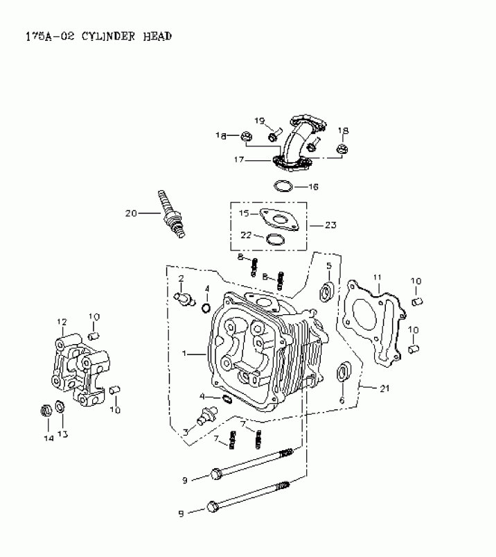 ATV  Mini DS 90 4-strokes, 2006  - Cylinder Head