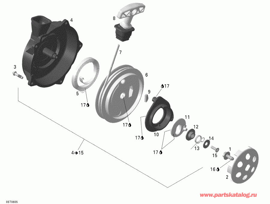  BRP Outlander 400 XT 4 X 4, 2006 - Rewind Starter