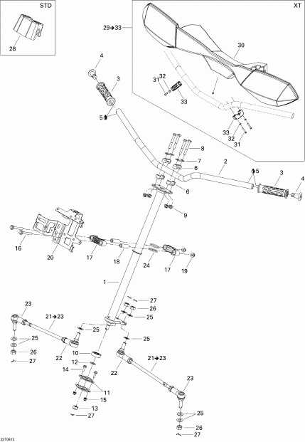 Outlander 650 STD 4 X 4, 2006 - Steering System Std