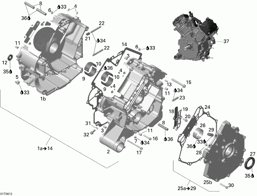 ���������� Bombardier Outlander 650 XT 4 X 4, 2006 ������ - Crankcase
