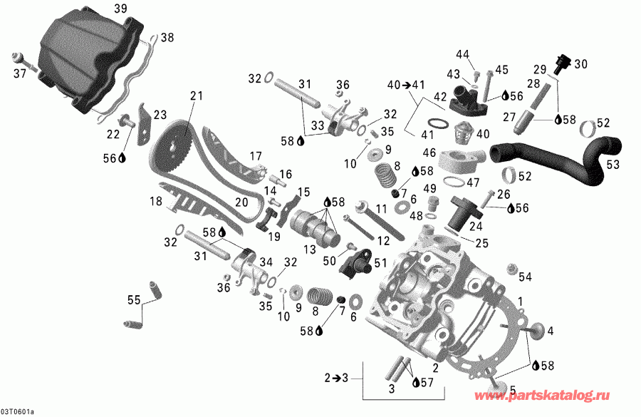  BRP - Cylinder Head, Front