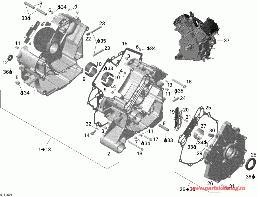 ����������  Outlander 800 XT 4 X 4, 2006 ������ - Crankcase