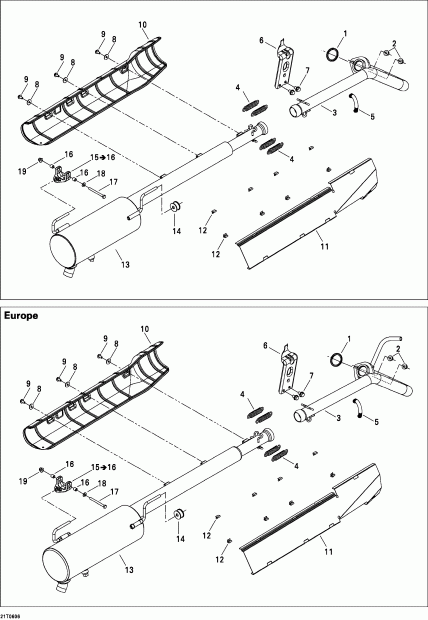 ����������  Outlander MAX 400 XT 4 X 4, 2006 - Exhaust System