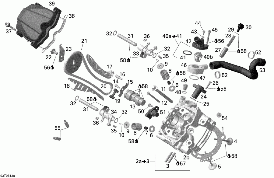 ������������  Outlander MAX 650 XT 4 X 4, 2006 - Cylinder Head, Front