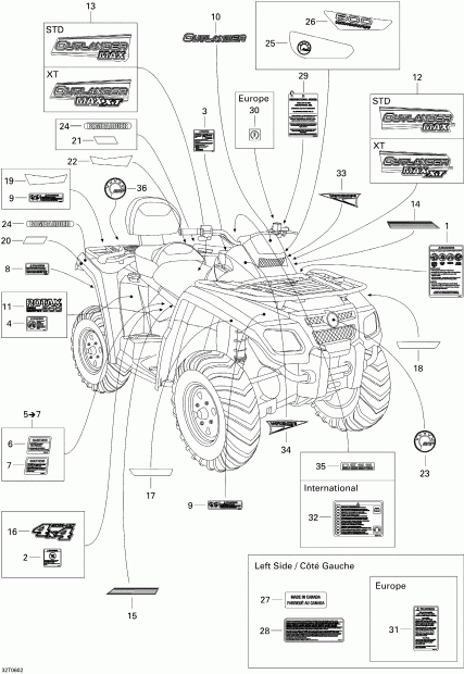  Bombardier Outlander MAX 800 STD 4 X 4, 2006 -  Std