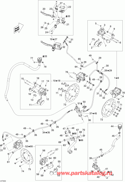 BRP Outlander MAX 800 XT 4 X 4, 2006 - Hydraulic Brake