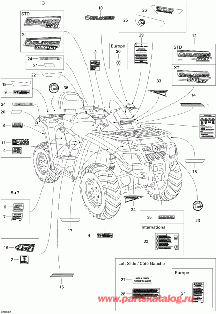  BRP  Outlander MAX 800 XT 4 X 4, 2006 -  Xt