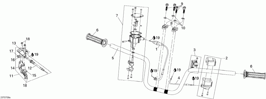 ATV  DS 250, CE, 2007 - Handlebar