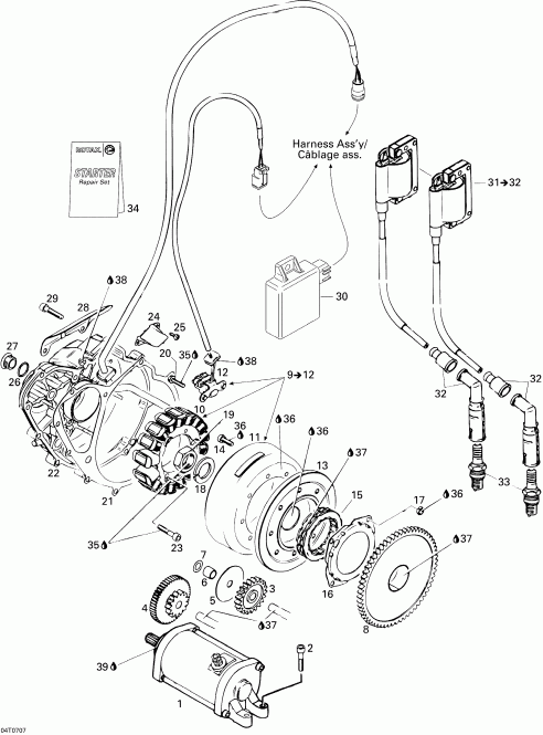   DS 650 X, 2007 - Ignition  