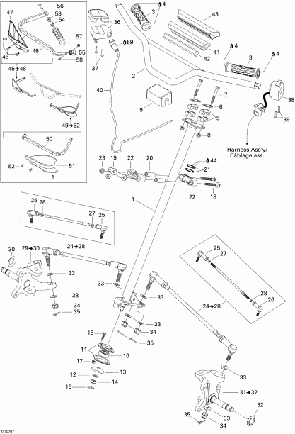 ATV BRP DS 650 X, 2007 - Steering System