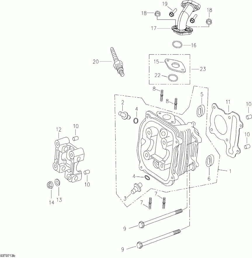 ATV BRP Mini DS 90 4-strokes, 2007 - Cylinder Head