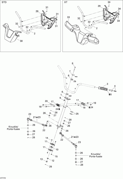  BRP Outlander 400 STD 4 X 4, 2007 - Steering System Std