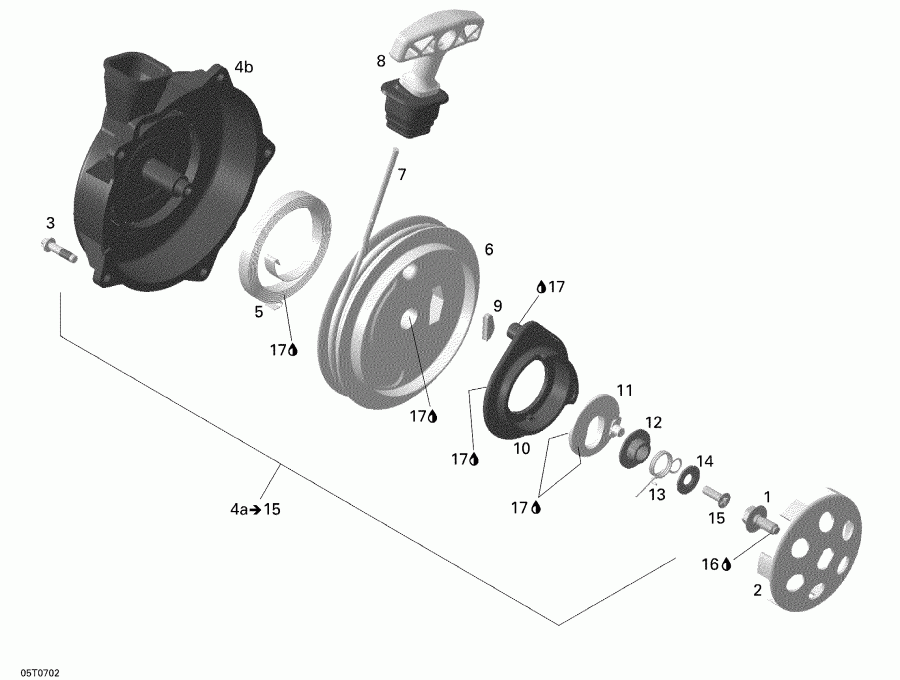   Outlander 400 XT 4 X 4, 2007  - Rewind Starter