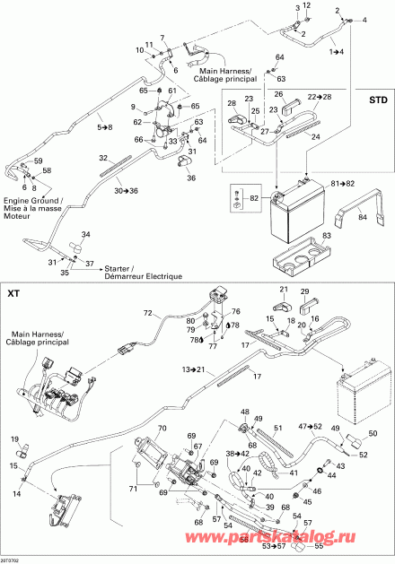 ���������� BRP Outlander 400 XT 4 X 4, 2007 - Electrical System Xt