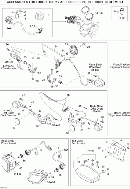 ���������� Bombardier Outlander 800 STD 4 X 4, 2007 - Electrical Accessories Euro