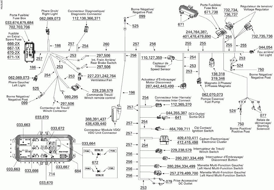 Outlander 800 STD 4 X 4, 2007 ������ - Main Harness