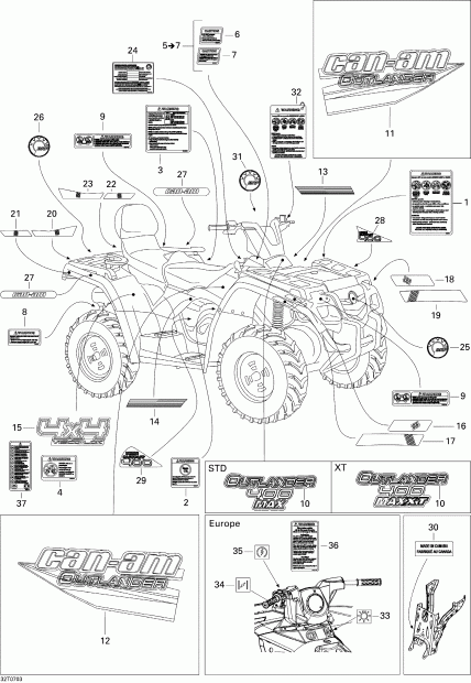 ������������ BRP Outlander MAX 400 STD 4 X 4, 2007 ������ - �������� Std
