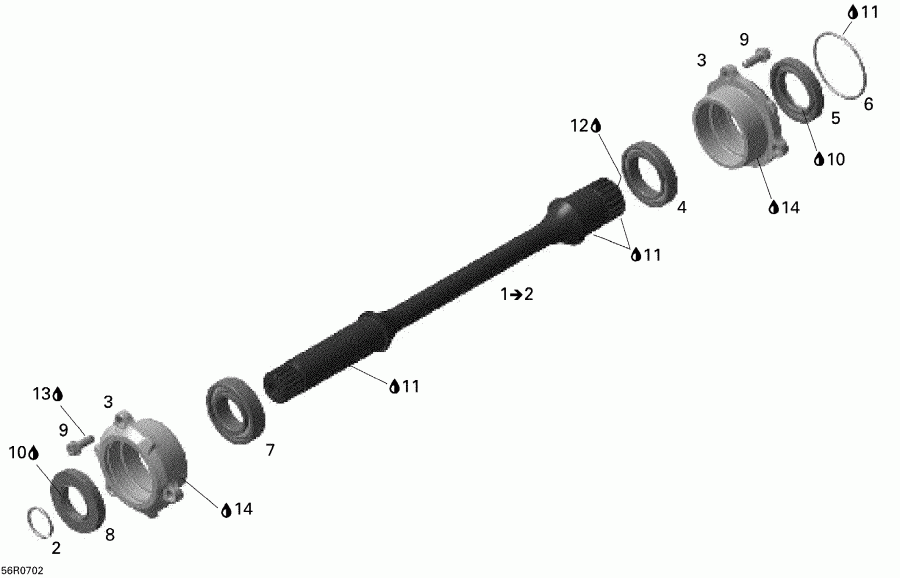    Outlander MAX 500 XT 4 X 4, 2007 - Drive Shaft