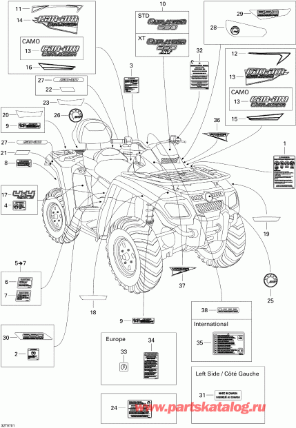   Outlander MAX 650 STD 4 X 4, 2007  -  Std