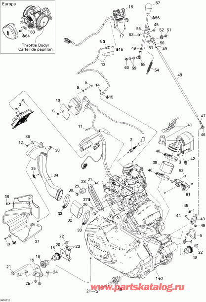 ����������  Outlander MAX 800 LTD 4 X 4, 2007 - Engine And Engine Support