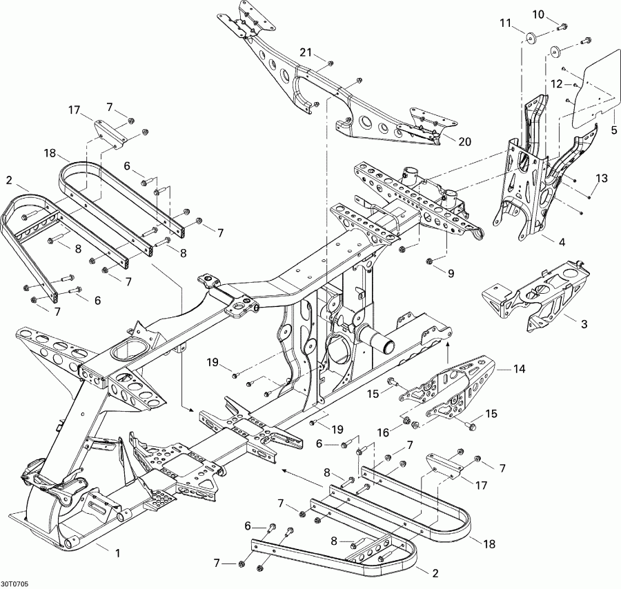 ������������  ������ Outlander MAX 800 STD 4 X 4, 2007 - Frame