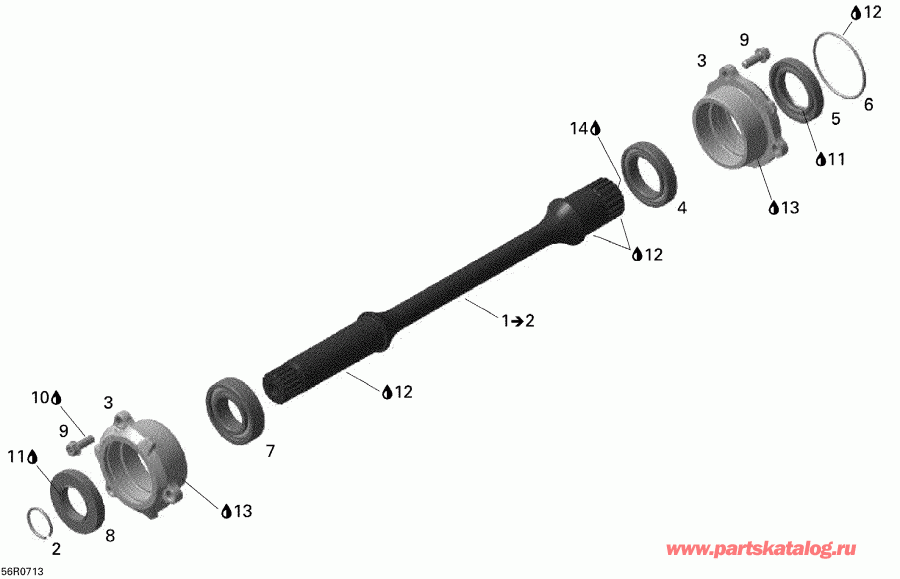   Outlander MAX 800 XT 4 X 4, 2007  - Drive Shaft