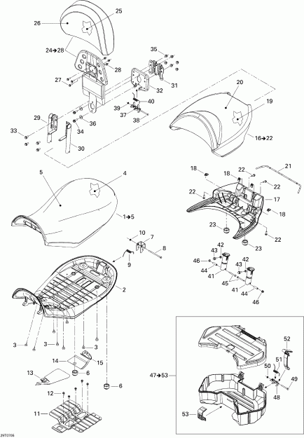 ����������  ������ Outlander MAX 800 XT 4 X 4, 2007 - Seat
