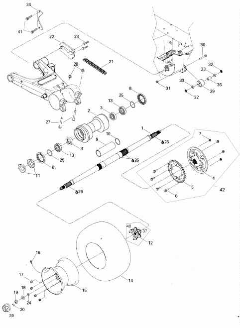  BRP Rally 175, 2007  - Drive System, Rear