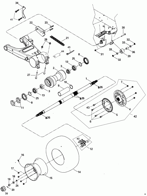 ���������� BRP Rally 175, 2007 ������ - Drive System, Rear ������
