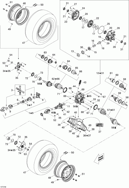 Renegade 800 EFI, 2007  - Drive System, Rear