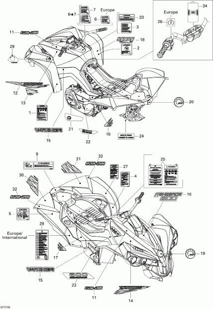   Renegade 800 EFI, 2007 - Decals