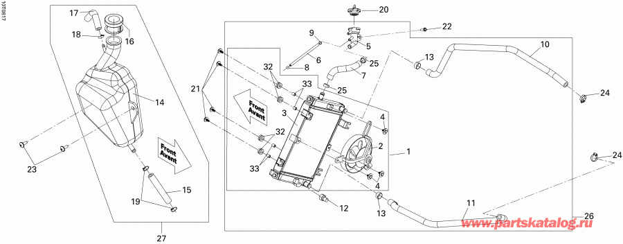 ATV Bombardier ������ DS 250 CVT, 2008 - Cooling System