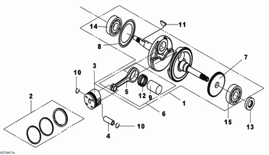 ATV BRP DS 250 CVT, 2008  - Crankshaft And Pistons