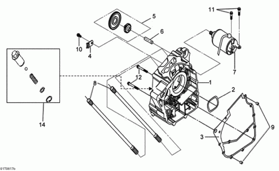   DS 250 CVT, 2008 - Right Crankcase Half