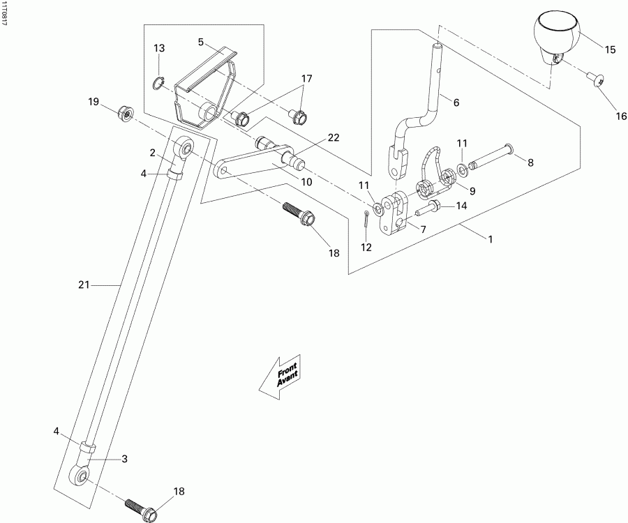  DS 250 CVT, 2008 - Gear Shift