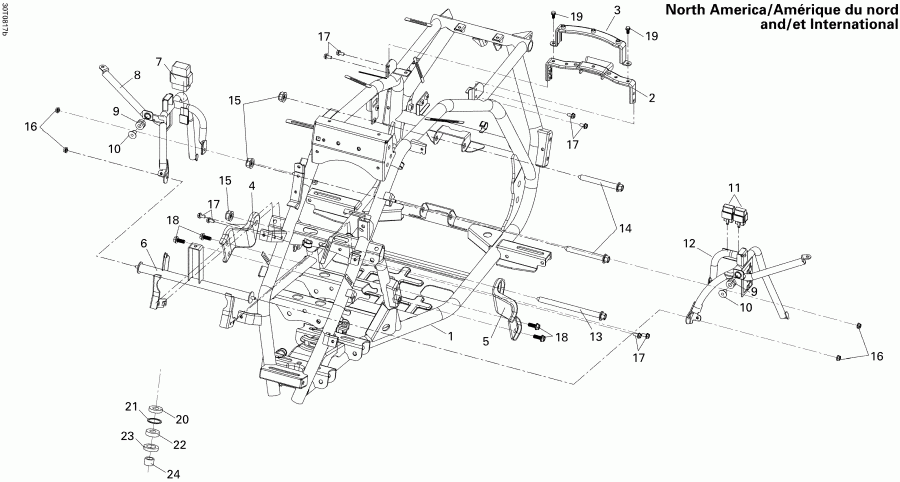  BRP DS 250 CVT, 2008  - Frame North America, International