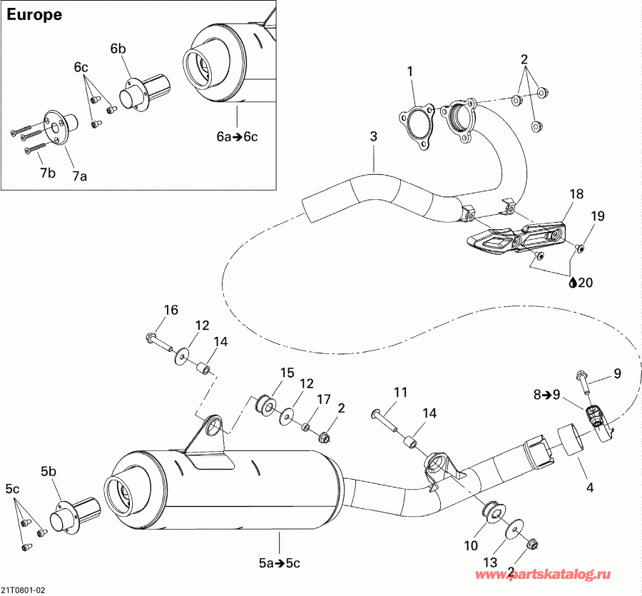   DS 450, 2008 - Exhaust System