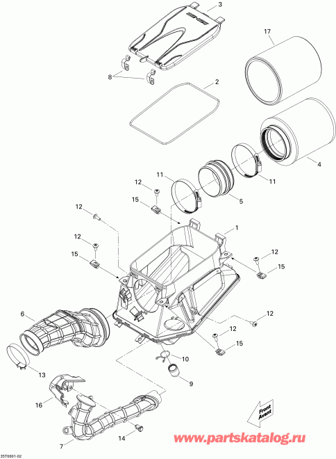 ATV  DS 450, 2008 - Air Intake Silencer