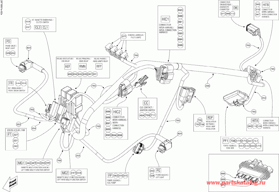 ������ DS 450, 2008 - Main Harness Front