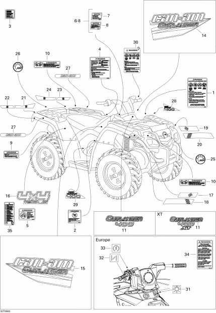 ATV BRP  Outlander 400 STD, 2008 -  Std