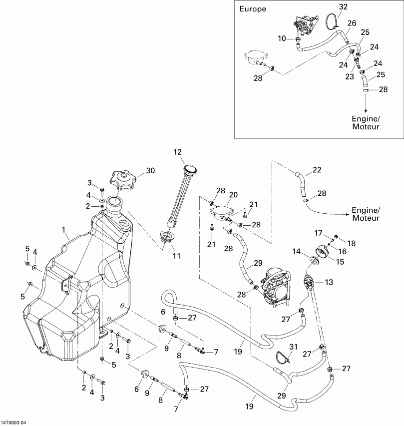ATV   Outlander 400 XT, 2008 - Fuel System