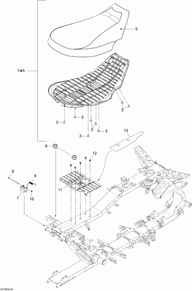 ���������� Bombardier Outlander 400 XT, 2008 ������ - Seat
