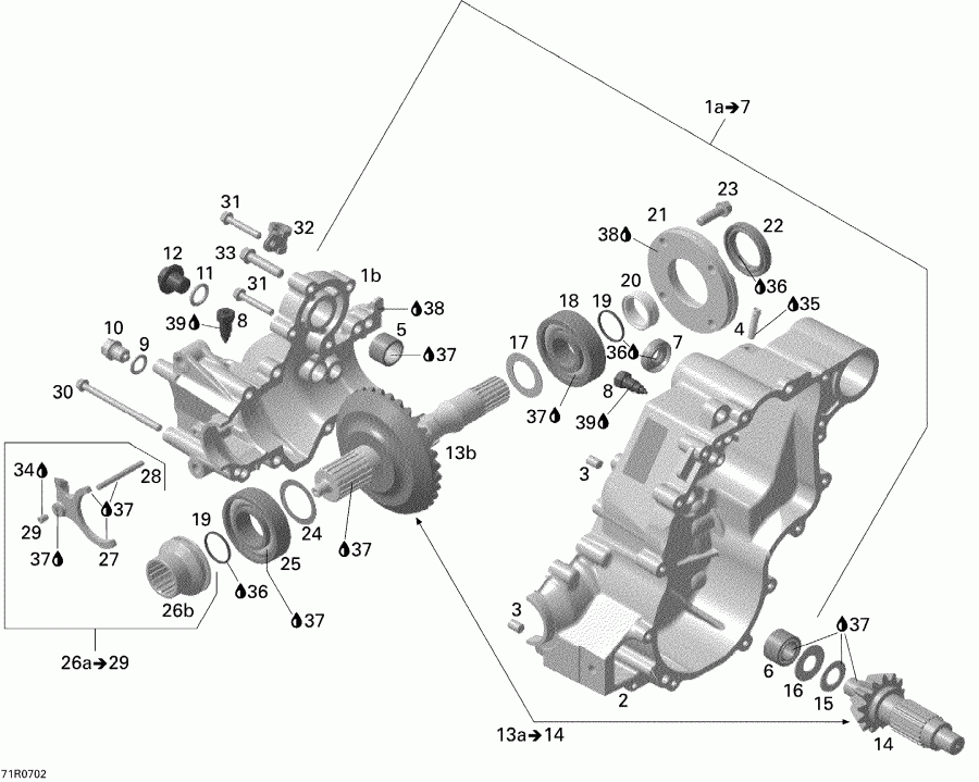 ����������  ����������� Outlander 500 STD, 2008 - Gear Box Output Shaft