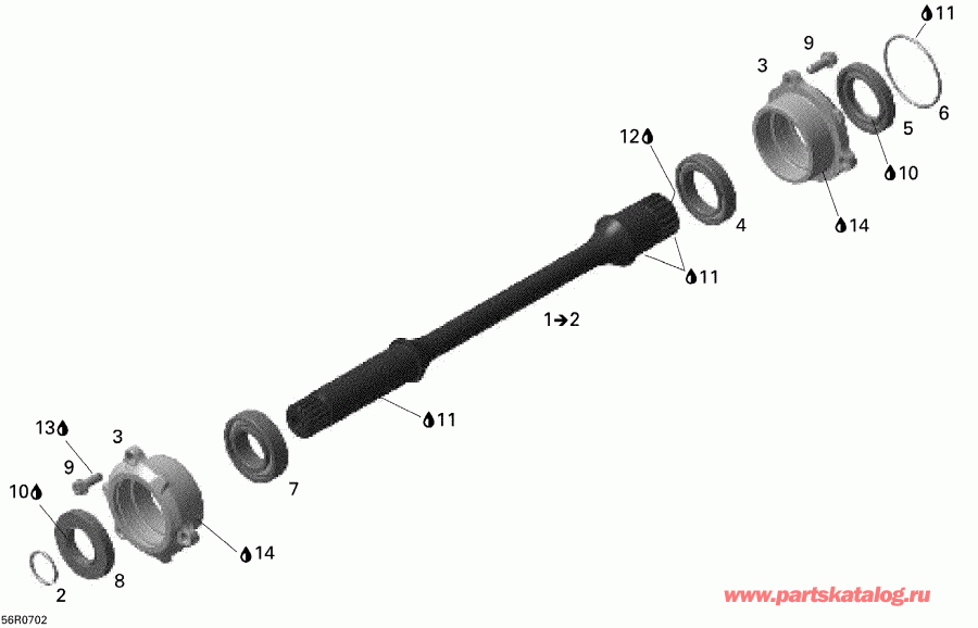  Bombardier  Outlander 500 STD, 2008 - Drive Shaft